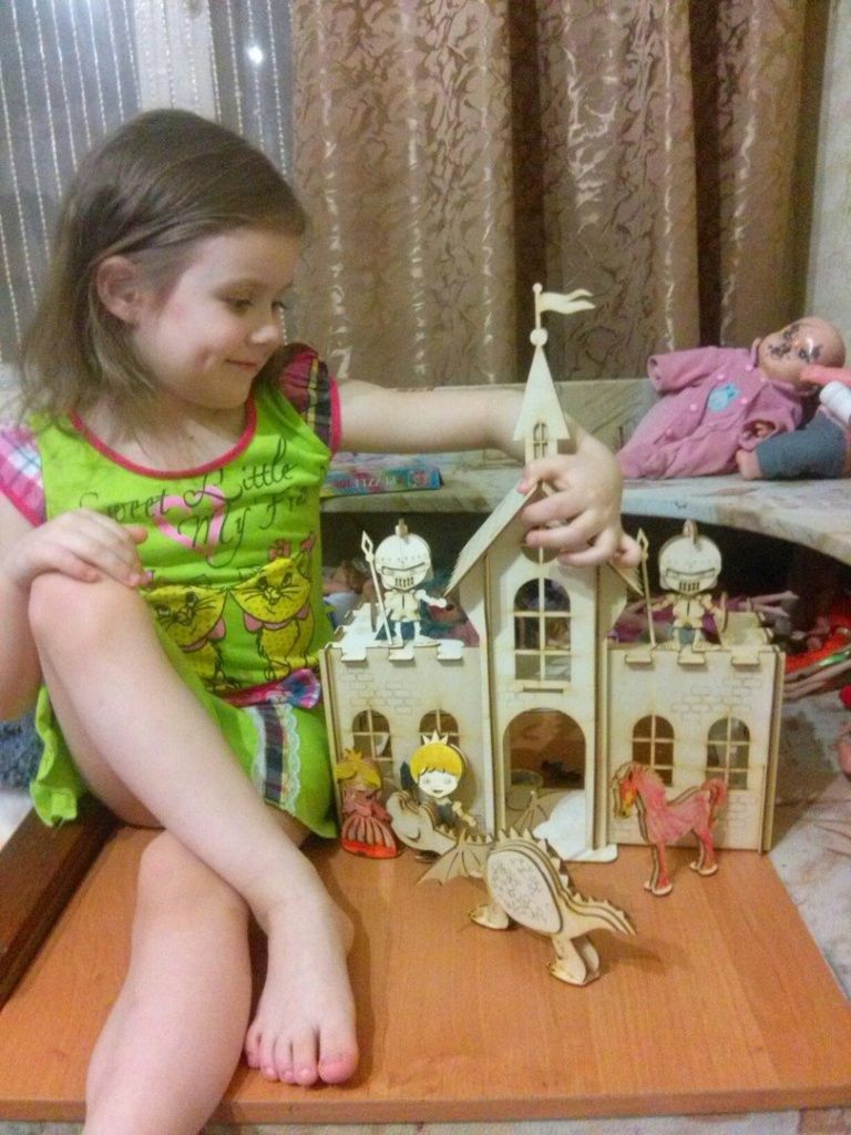 сказочный замок игровой набор конструктор из дерева